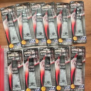 Set of 11 Zombie Blood Red Halloween Makeups